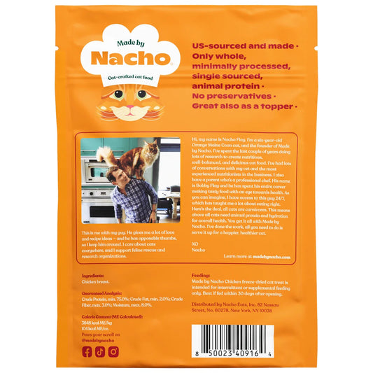 Made By Nacho Freeze Dried Chicken Treat (1oz) - Made by Nacho Cat Treats - The Family Pet