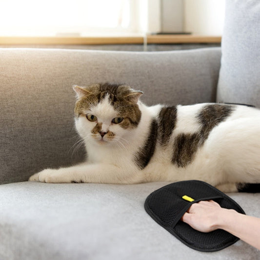 Static Pet Hair Removal Gloves - 3-in-1 Grooming, Deshedding