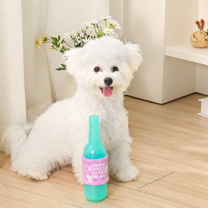 Easter - Some bunny Needs Wine Rubber Dog Toy