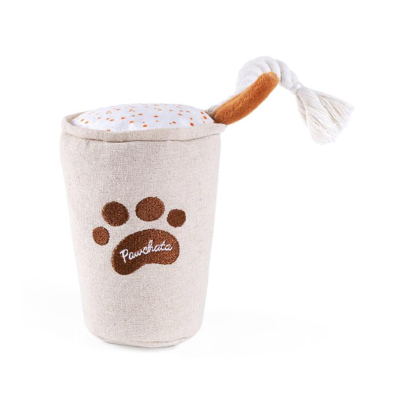 NomNomz Horchata Canvas and Rope Tug Plush Pet Toy