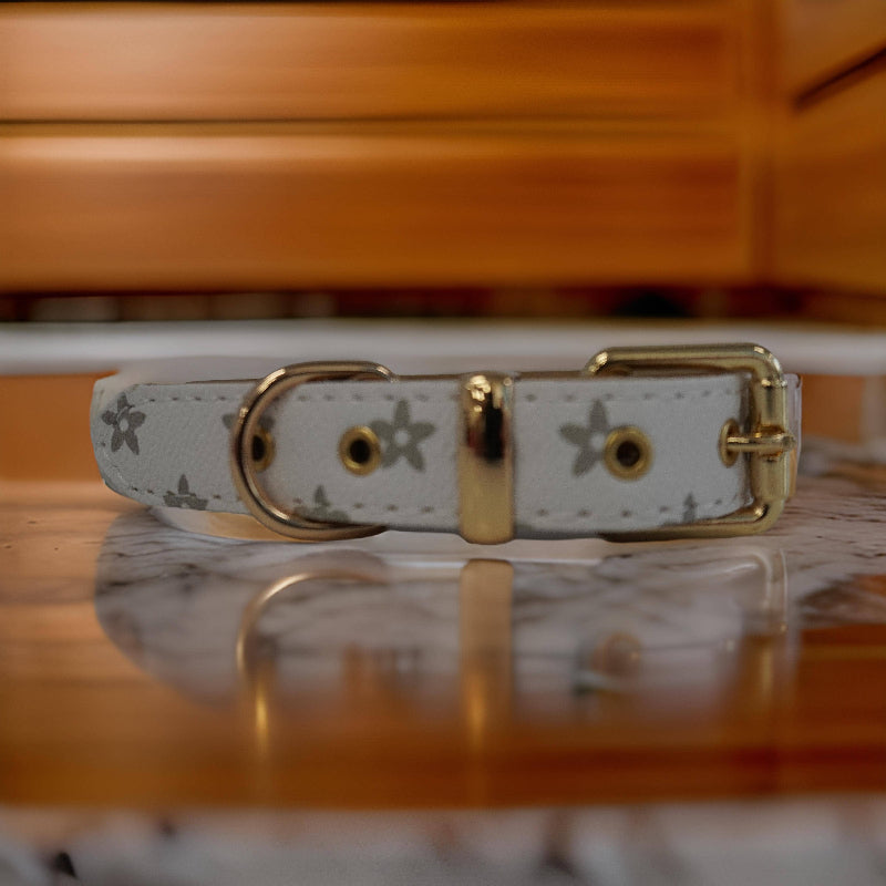 Tropez White Luxury Pet Collar
