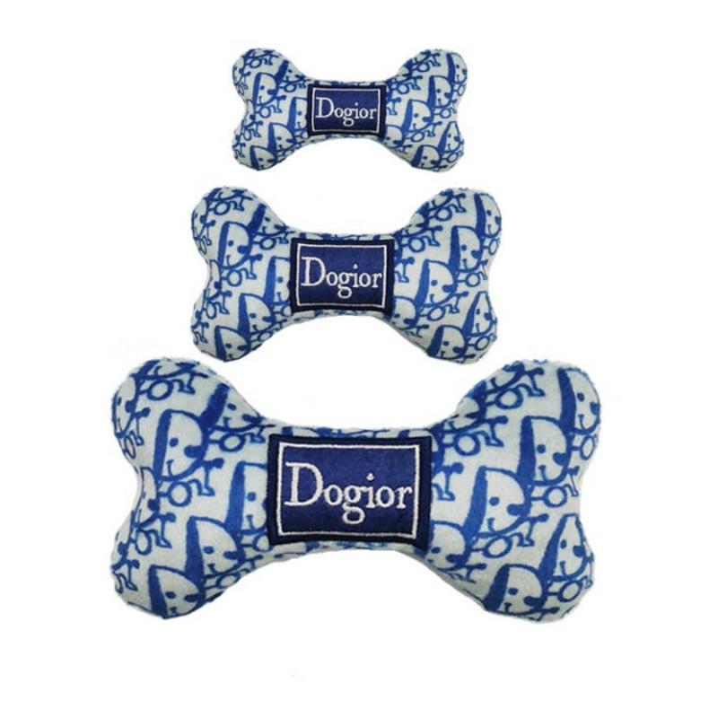 Dog-ior Bone Plush Squeak Dog Toy - 3 Sizes