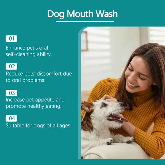 Dog Mouthwash Care Pet Oral Hygiene Cleaning Tartar Odor Dog