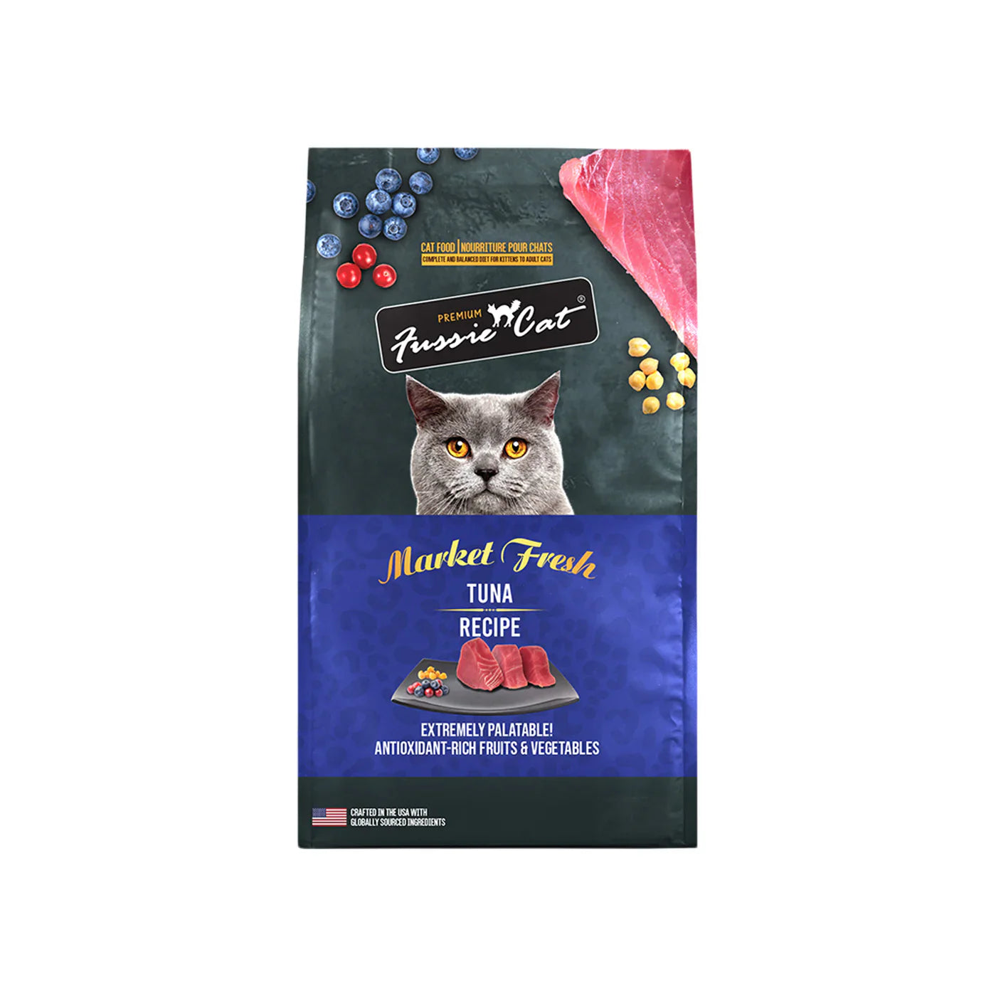 Purrfect Pet Kingdom Gourmet Fussie Cat Market Fresh Tuna Dry Cat Food (3.5lb) For Kittens for pet comfort and safety