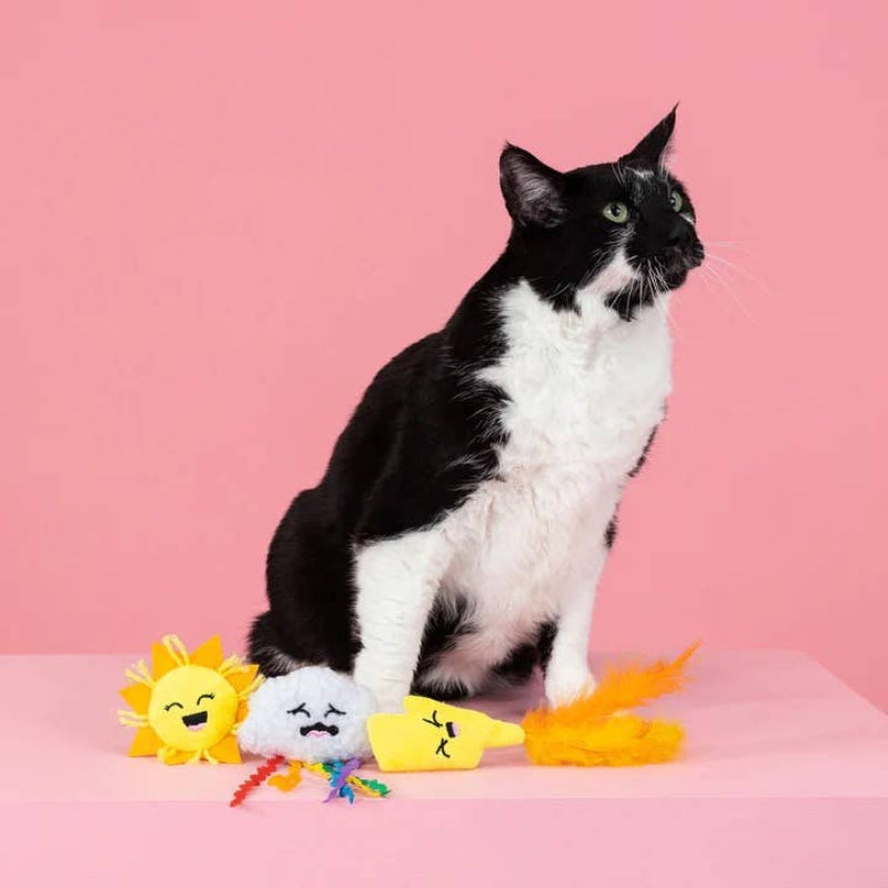 Purr-fect Weather Plush Summer Cat Toy Set - 3pc