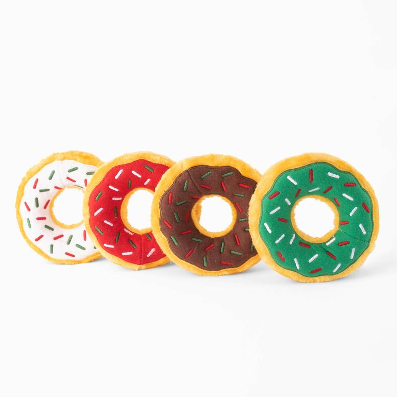 Holiday Donutz Gift Box (4-pack) Dog Toys