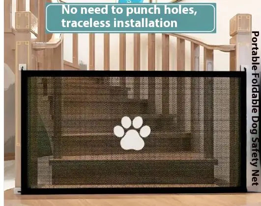Pet Safety Gate Dogs Cats Adjustable 13.7 Lbs ๐ช