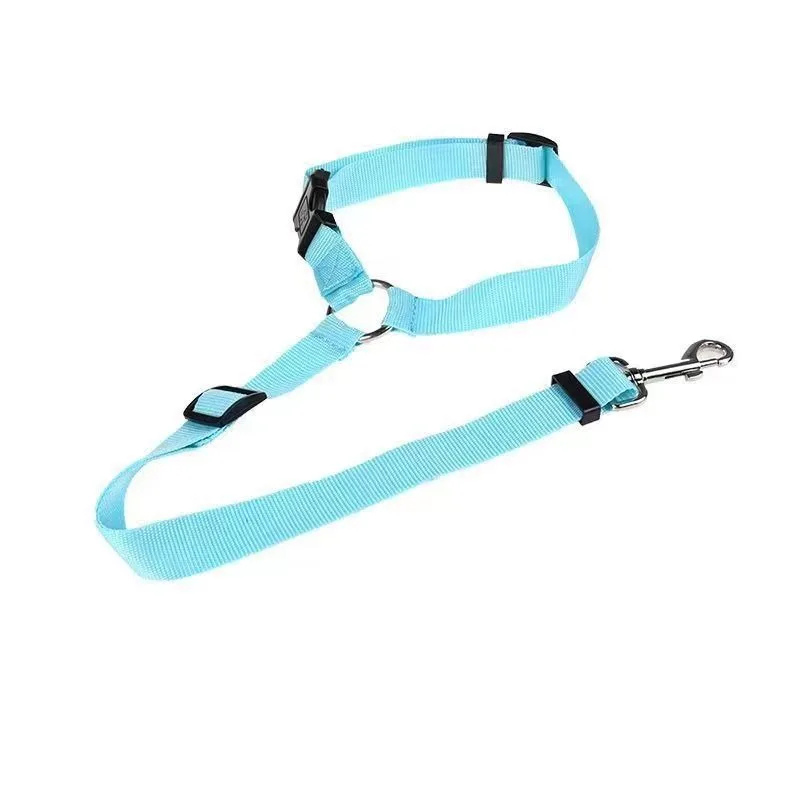Pet Car Seat Belt 2-in-1 Adjustable Nylon Leash ๐