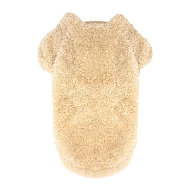 Cream Soft Plush Warm Dog Pullover