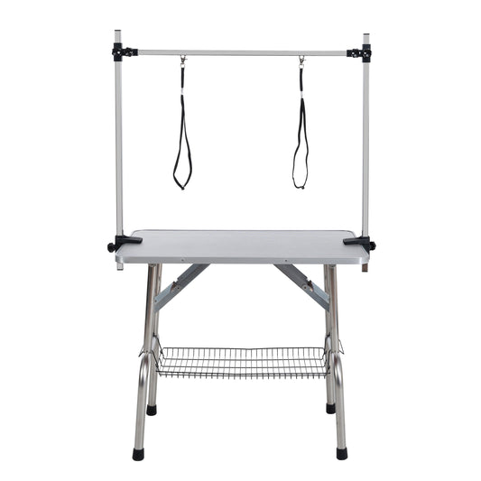 46' Folding Dog Pet Grooming Table Stainless Steel Frame