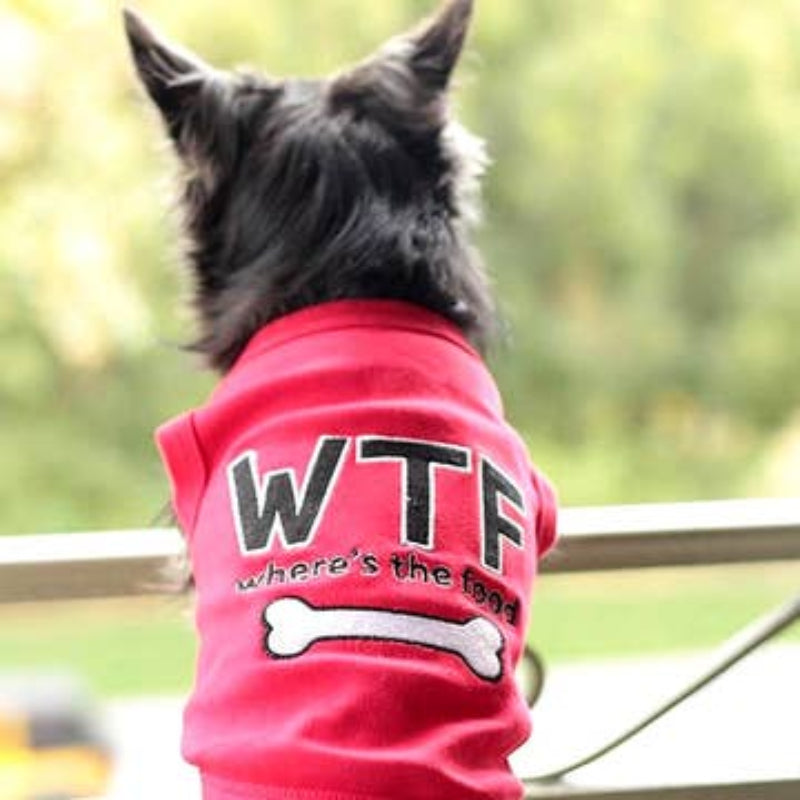 WTF Where's the Food Red Dog T-Shirt