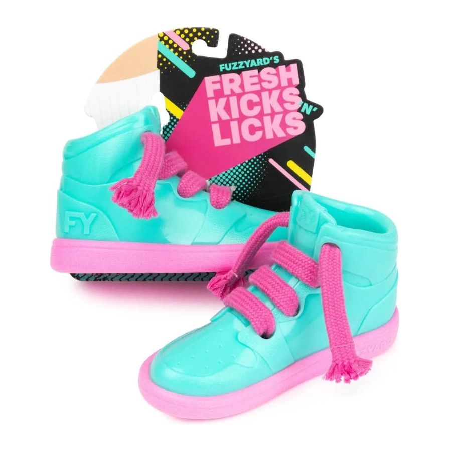 Fresh Kicks N' Licks Teal and Pink Chew Dog Toy