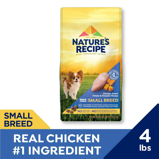 Nature′s Recipe Small Breed Grain Free Chicken, Sweet Potato & Pumpkin Dry Dog Food - Dog food - TrustyTrade LLC