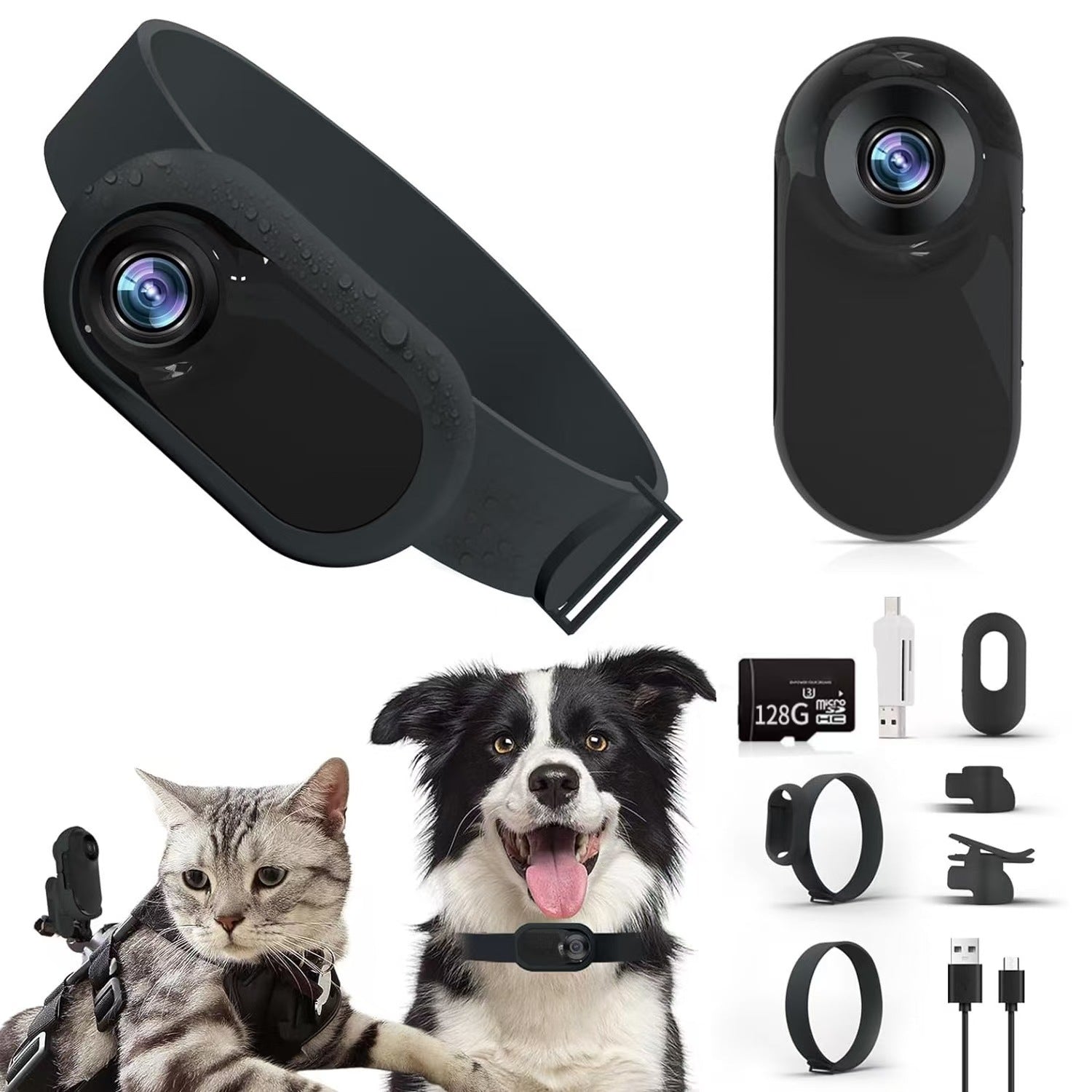 Portable Camera Magnetic Collar Clip Thumb Sports Camera HD Outdoor Pet Camera Portable Cycling Recorder - Purrfect Pet Kingdom
