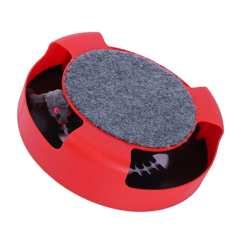 Rotating Cat Wheel Puzzle Game Fun Plate Mouse Teasing Cat Toy Shadowless Little Mouse Cat Toy Pet Supplies - Purrfect Pet Kingdom
