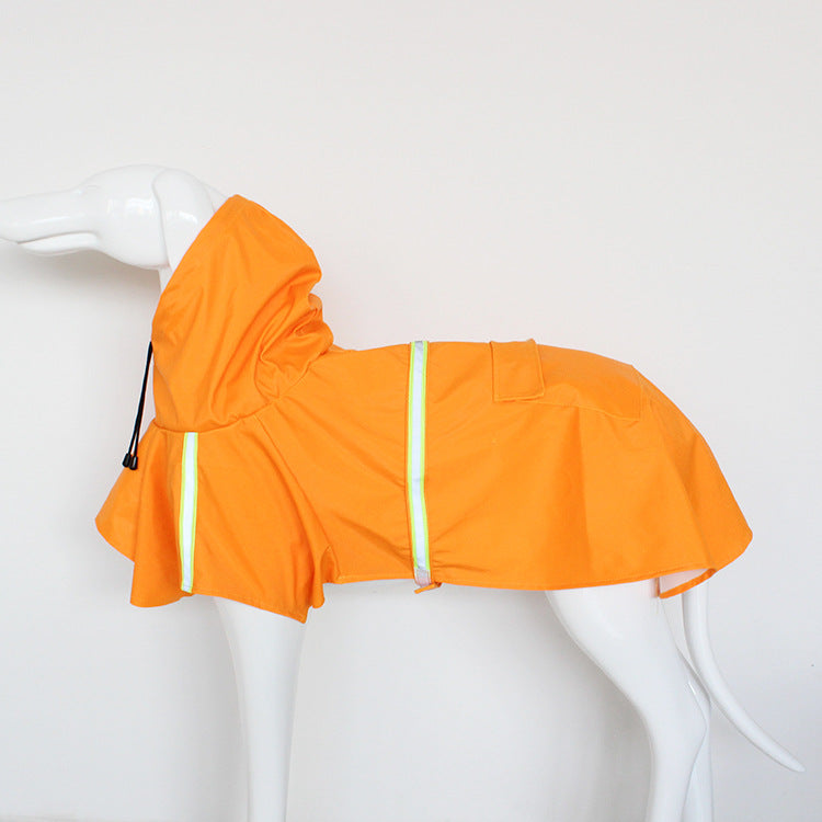 Large Dog Raincoat - Poncho Style Reflective Strip Pet Raincoat Windproof Waterproof Dog Hooded Raincoat - Purrfect Pet Kingdom