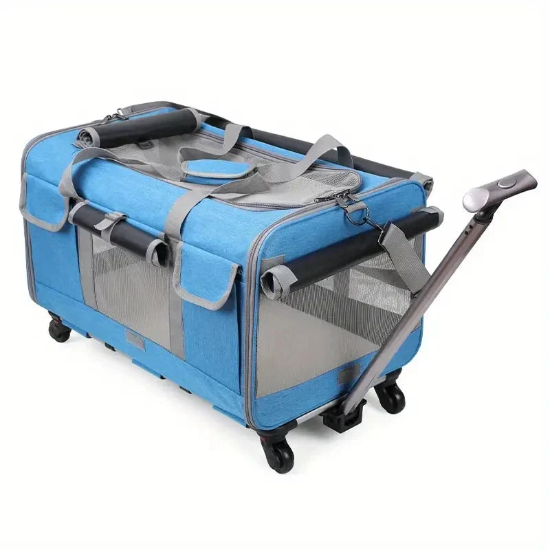 Rolling Pet Carrier - Travel Stress-Free with Your Large Pet