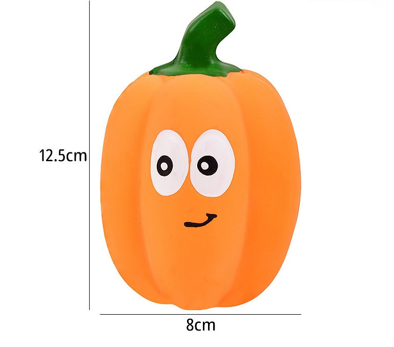 Pet Toy Latex Sound-emitting Pumpkin Realistic Cartoon Pumpkin Durable Dog Toy