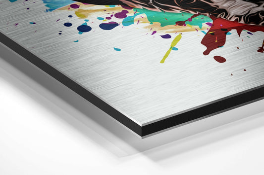 Dog Brushed Aluminium Dibond Wall Art