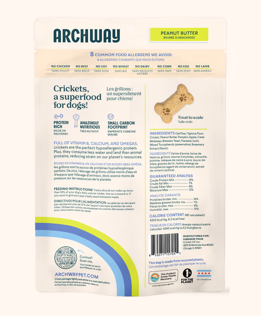 Peanut Butter Cricket Better Biscuit - Dog Treats - Arch Pet Food