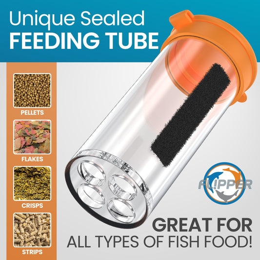 Fish Feeder - Flipper Feed Aquarium Feeding Kit for Scrapers