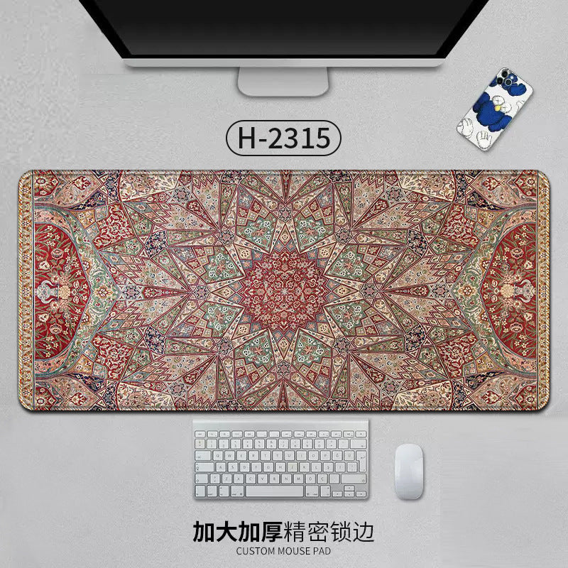 Large Persian Mouse Pad Office Carpet MousePad Natural Rubber Lockedge Anti Slip Desk Mat Laptop Office Game Accessories Pad