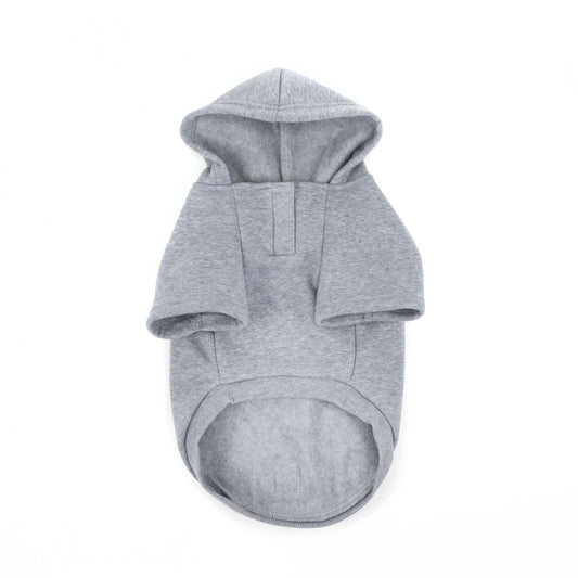 Brave Bark Hooded Dog Fleece Heather Grey Dog Jackets Pet - detail view