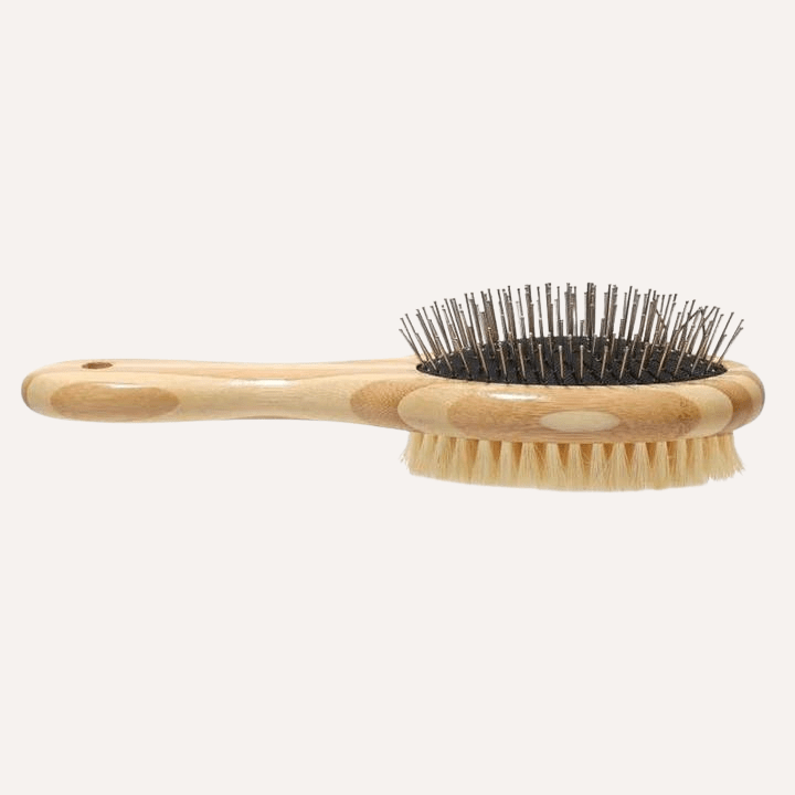 Two - Sided Pet Brush – Bristle & Wire for Shedding & Detangling - Pet Grooming Brush - Tilley + Me