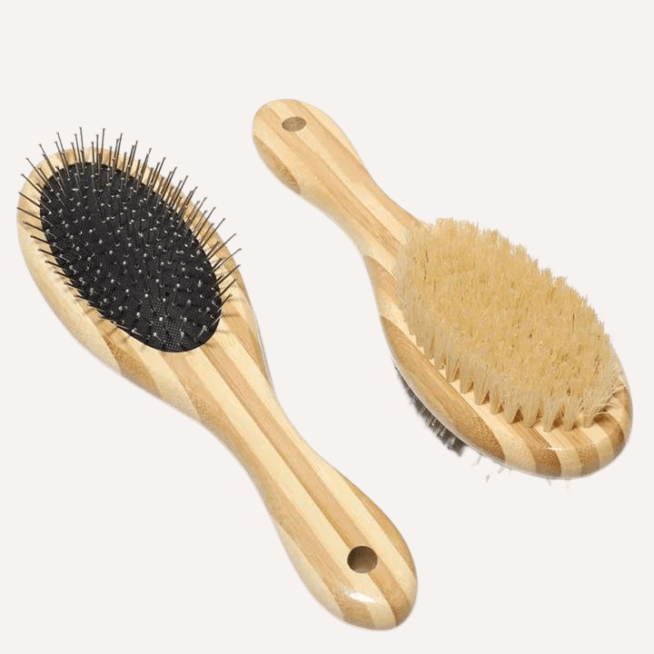 Two - Sided Pet Brush – Bristle & Wire for Shedding & Detangling - Pet Grooming Brush - Tilley + Me