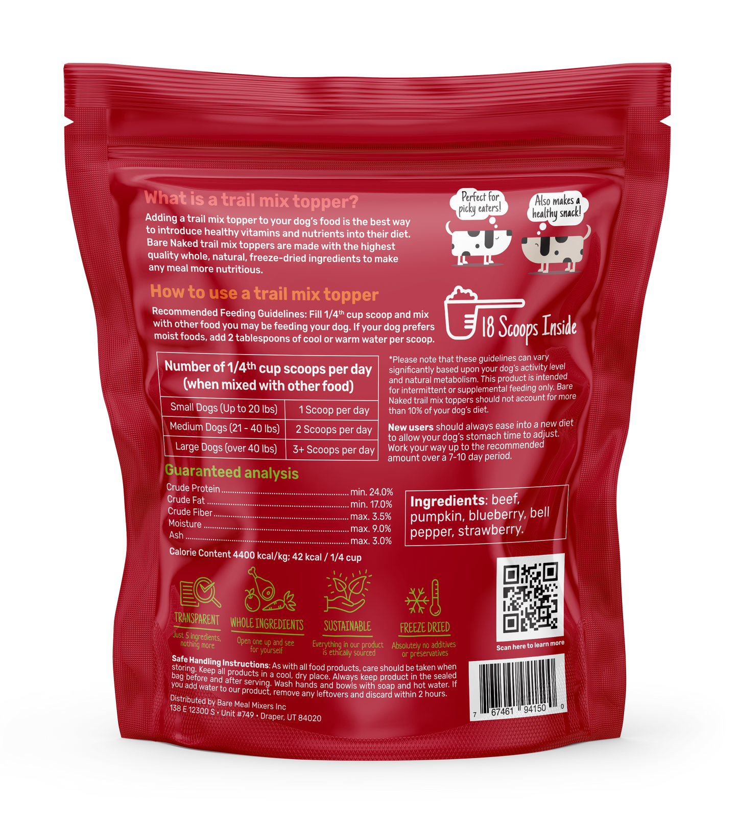Beef Mix - 6oz - Bare Naked Pet Treats - Bare Naked Pet Co.