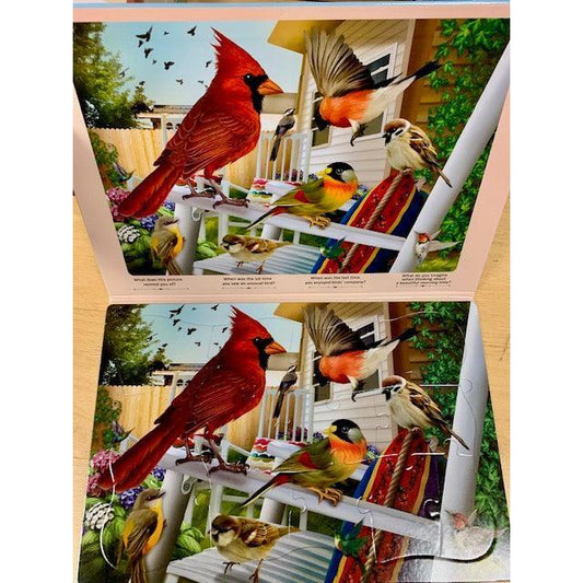 Birds in the Yard 13 Piece Tray Jigsaw Puzzle Quokka