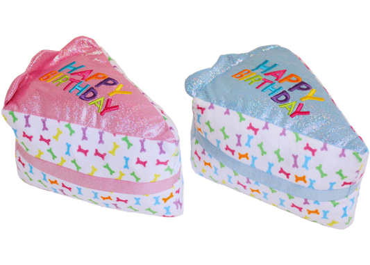 Multipet Birthday Cake Slice - Assorted Colors 6" - Multipet Dog Toys - The Family Pet