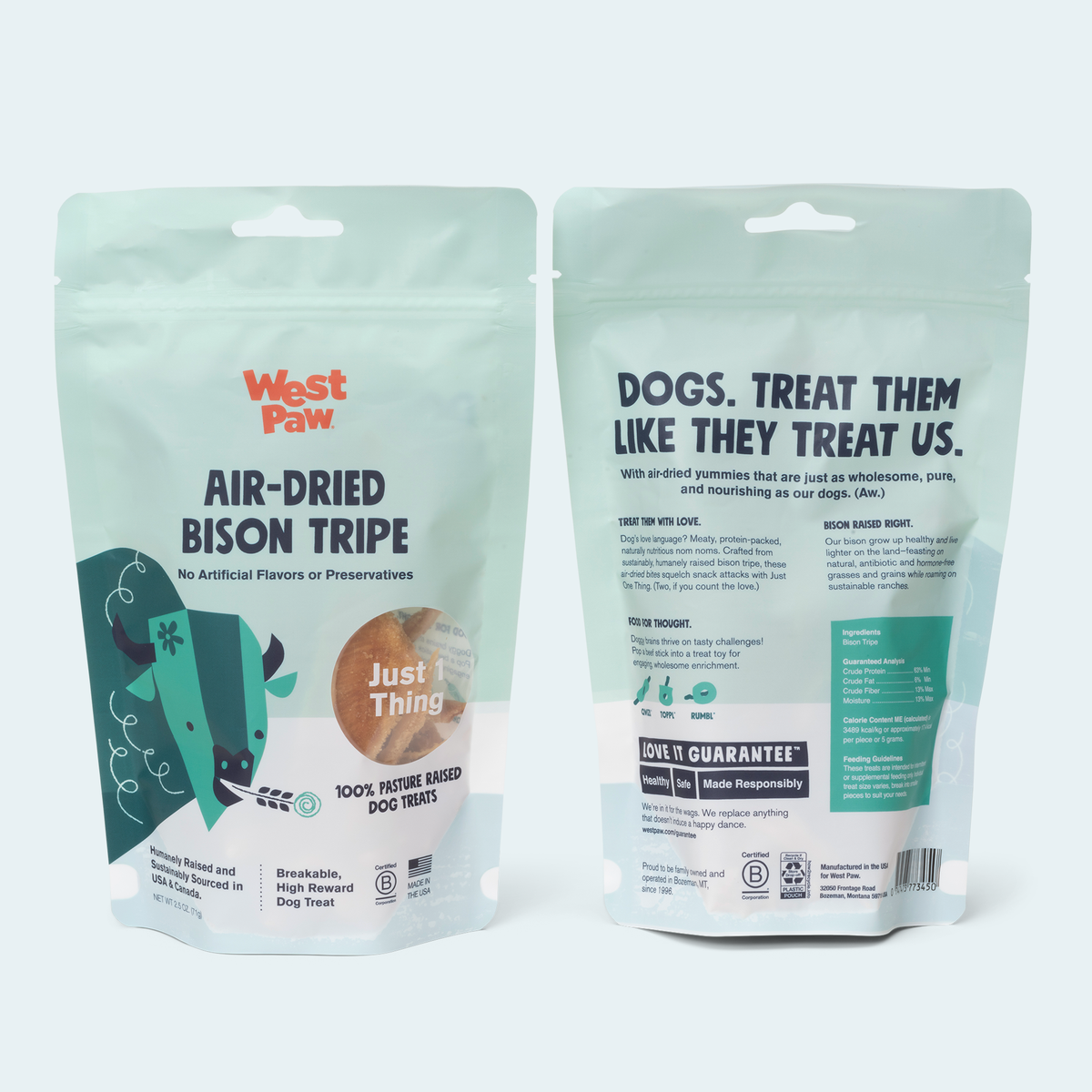 Dog Treats Bison Tripe Natural Protein Reward Chews - lifestyle view