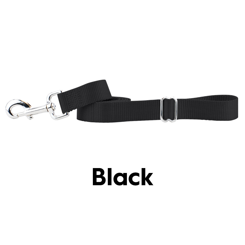 Black Heavy Duty Nylon Dog Walking Leash
