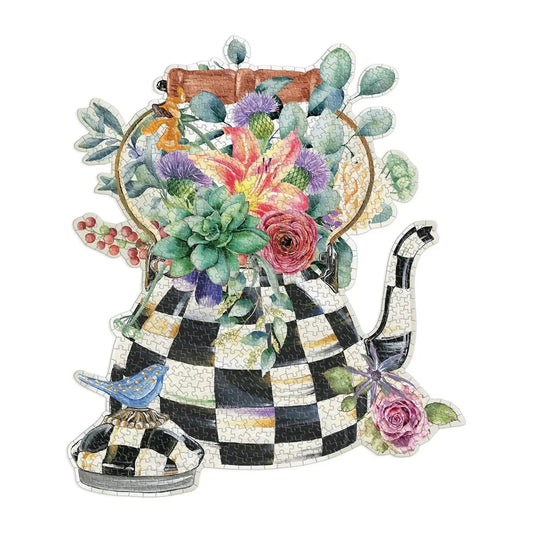 Blooming Kettle 750 Piece Custom Shaped Jigsaw Puzzle Galison