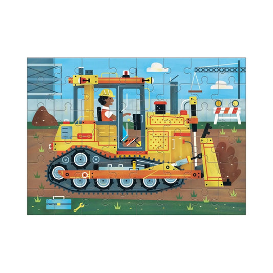 Bulldozer 48 Piece Mini Jigsaw Puzzle Mudpuppy
