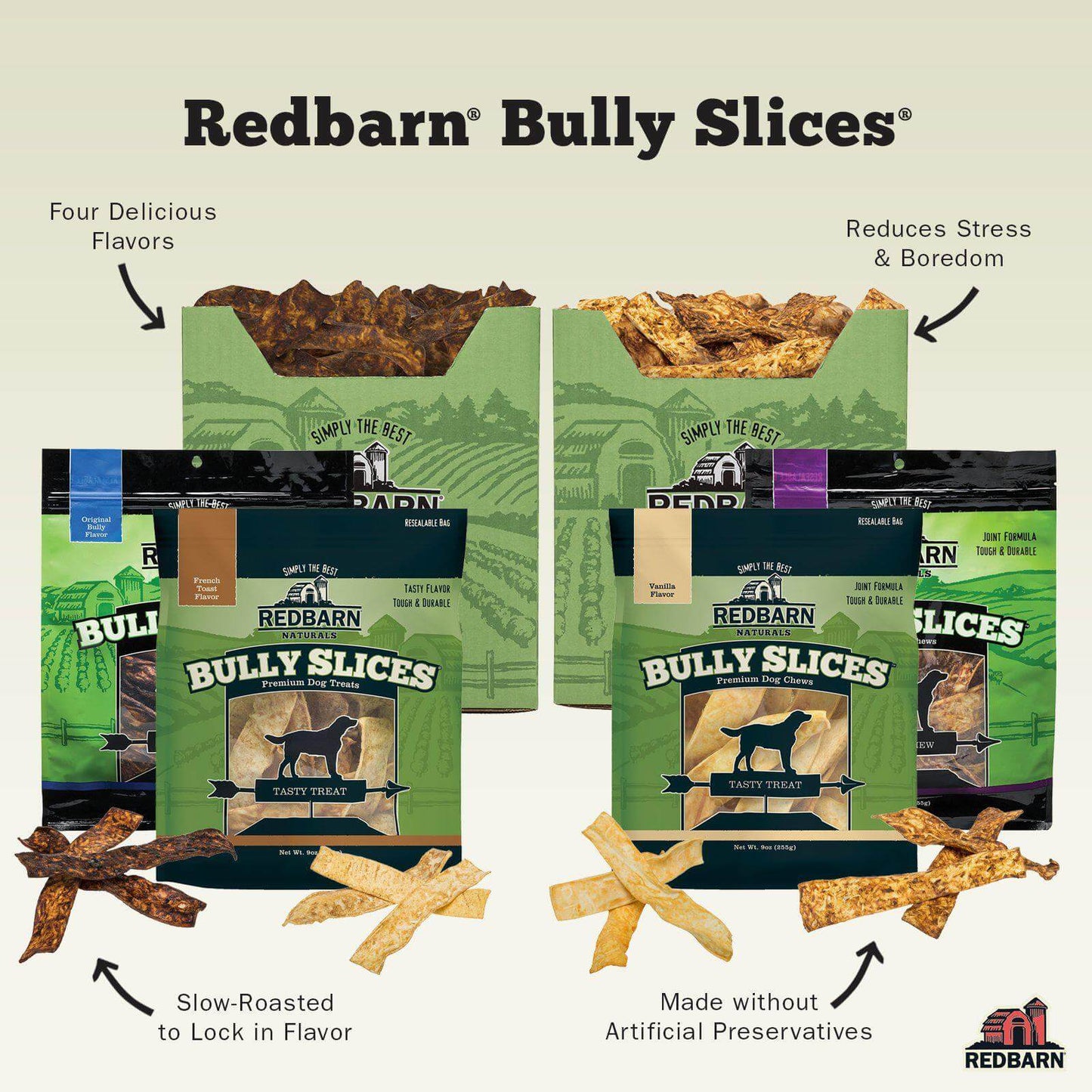Redbarn Bully Slices (9oz) - Dog Treats - The Family Pet