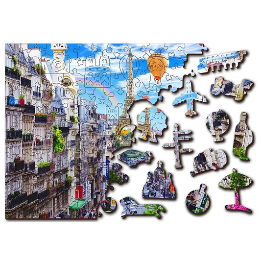 Bustling Paris 150 Piece Wood Jigsaw Puzzle Wooden City