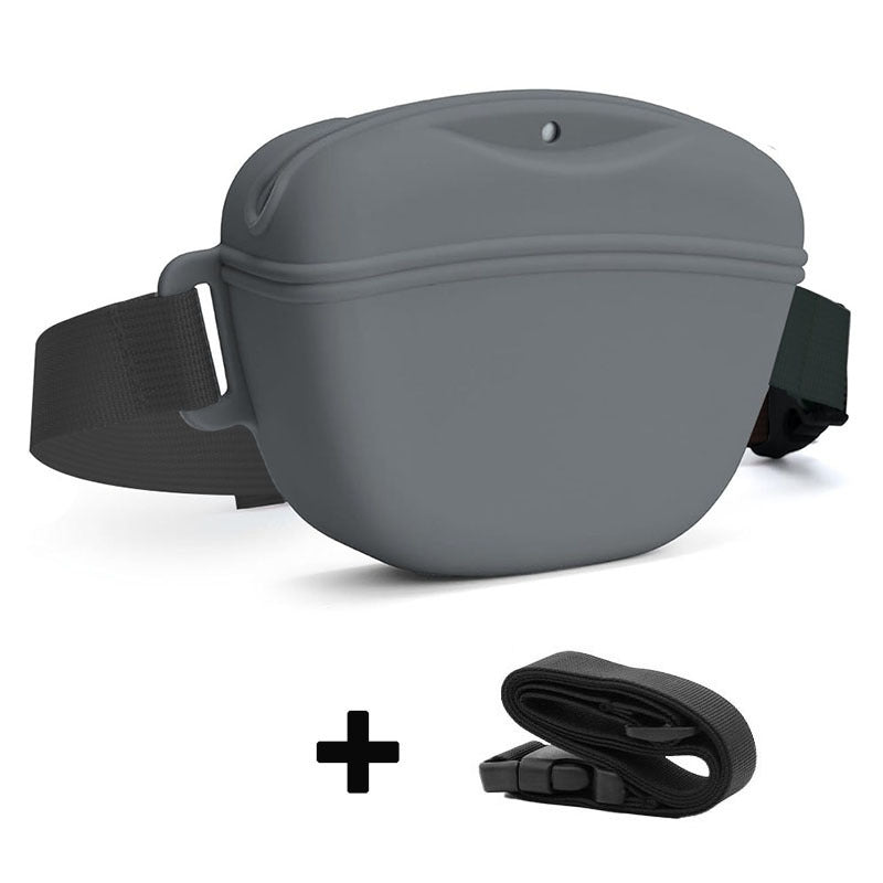 Silicone Dog Training Waist Bag Outdoor Portable Crossbody Pet Snack Pouch - Purrfect Pet Kingdom