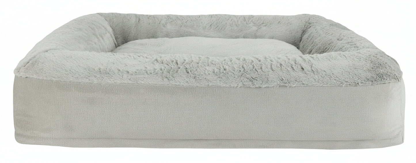 Arlee Harper Small Orthopedic Tan Rectangular Dog Bed 24x18