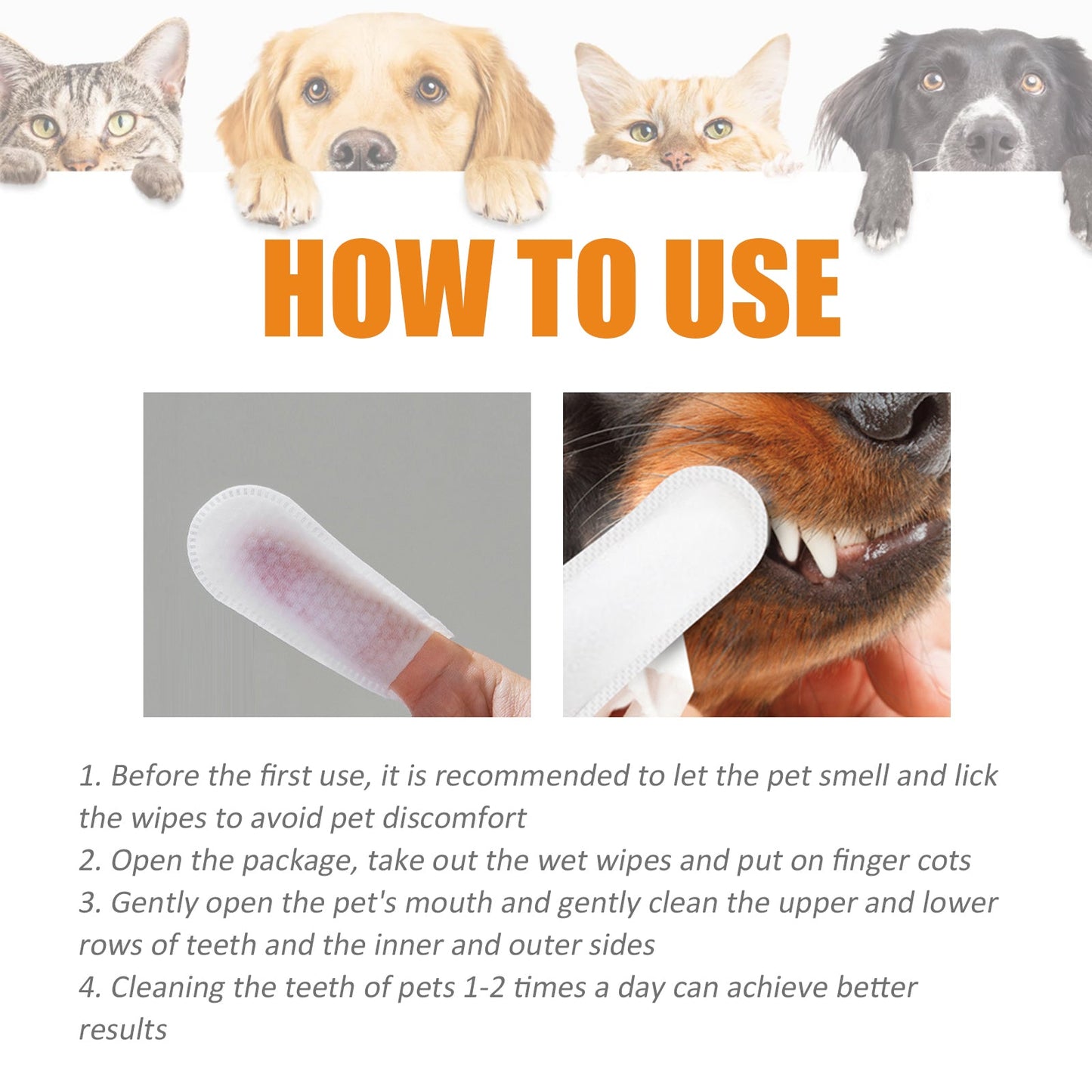 Premium Pet Finger Toothbrush Set for Oral Tartar Removal
