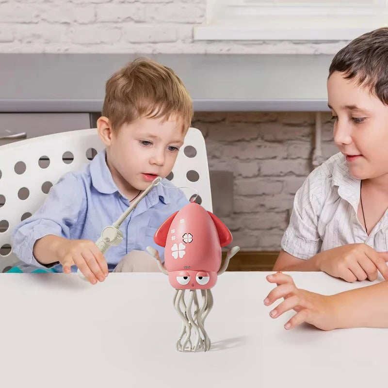 Creative Dancing Squid: auto-sense, obstacle-avoid e-pet with music, lights, rechargeable & interactive gift. - Purrfect Pet Kingdom