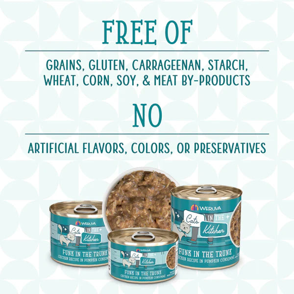 Cats in the Kitchen Funk in the Trunk Chicken Recipe in Pumpkin Consommé - Wet Cat Food - The Family Pet