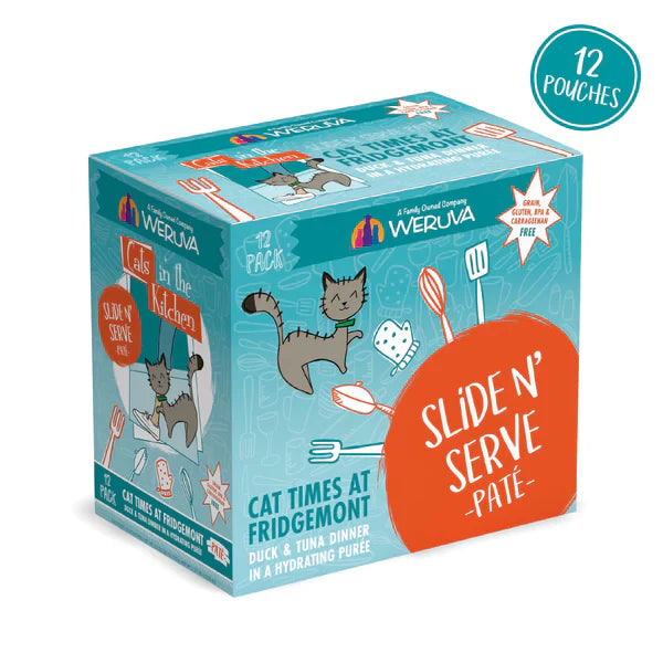Cats in the Kitchen Paté Cat Times at Fridgemont Duck & Tuna Dinner in a Hydrating Purée (3oz) - Cats in the Kitchen Wet Cat Food - The Family Pet