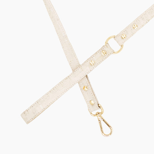Cloud White Cork Leather Leash - Purrfect Pet Kingdom