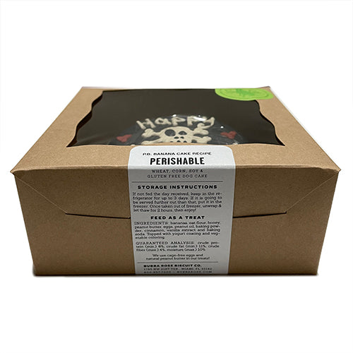 Dog Birthday Cake: Skull Cake Perishable for Pet Parties - premium dog treat from Purrfect Pet Kingdom