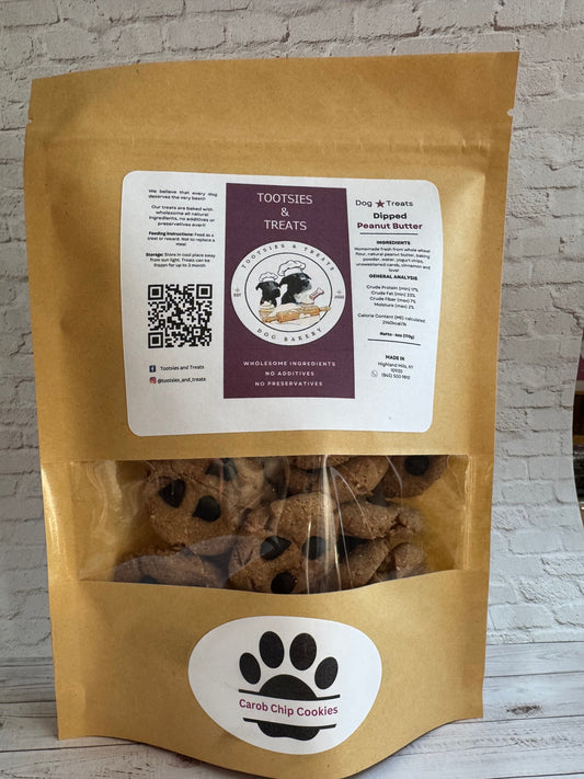 Tootsies & Treats Peanut Butter Carob Chip Cookies 6oz - Tootsies & Treats - The Family Pet