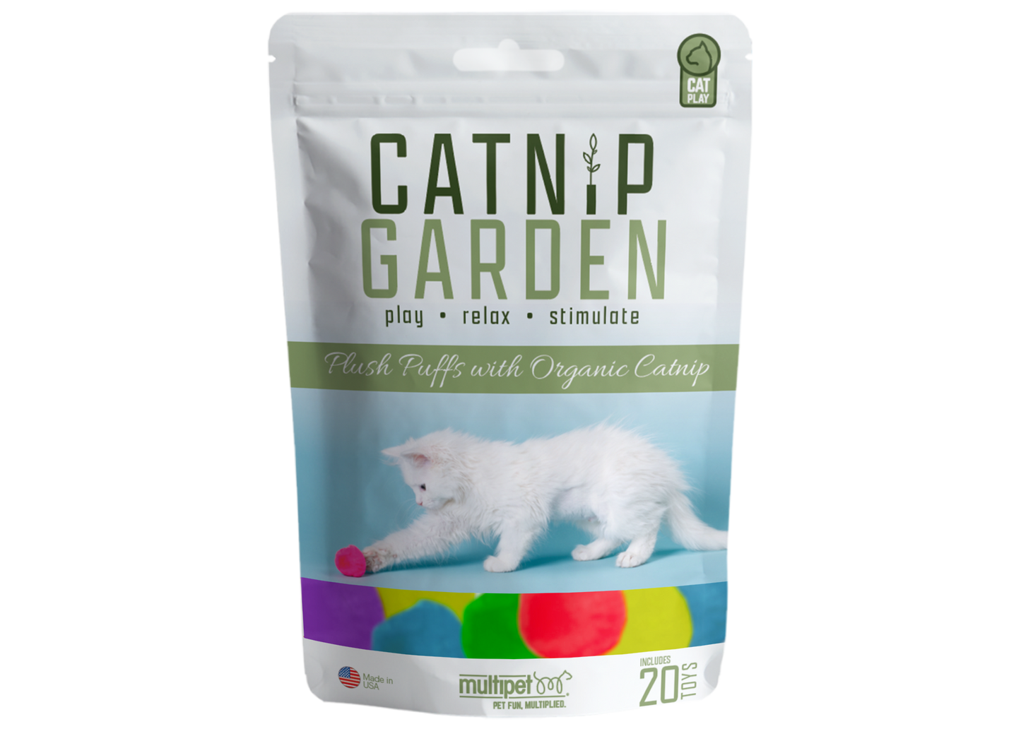 Catnip Puffs 20 Count Organic USA Multipet ๐ฟ