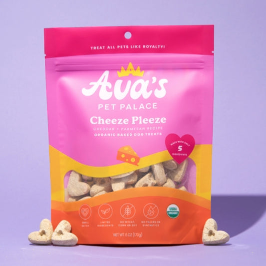 Ava's Pet Palace Organic Baked Dog Treats - Cheeze Pleeze (6 oz) / 2-Pack - Purrfect Pet Kingdom