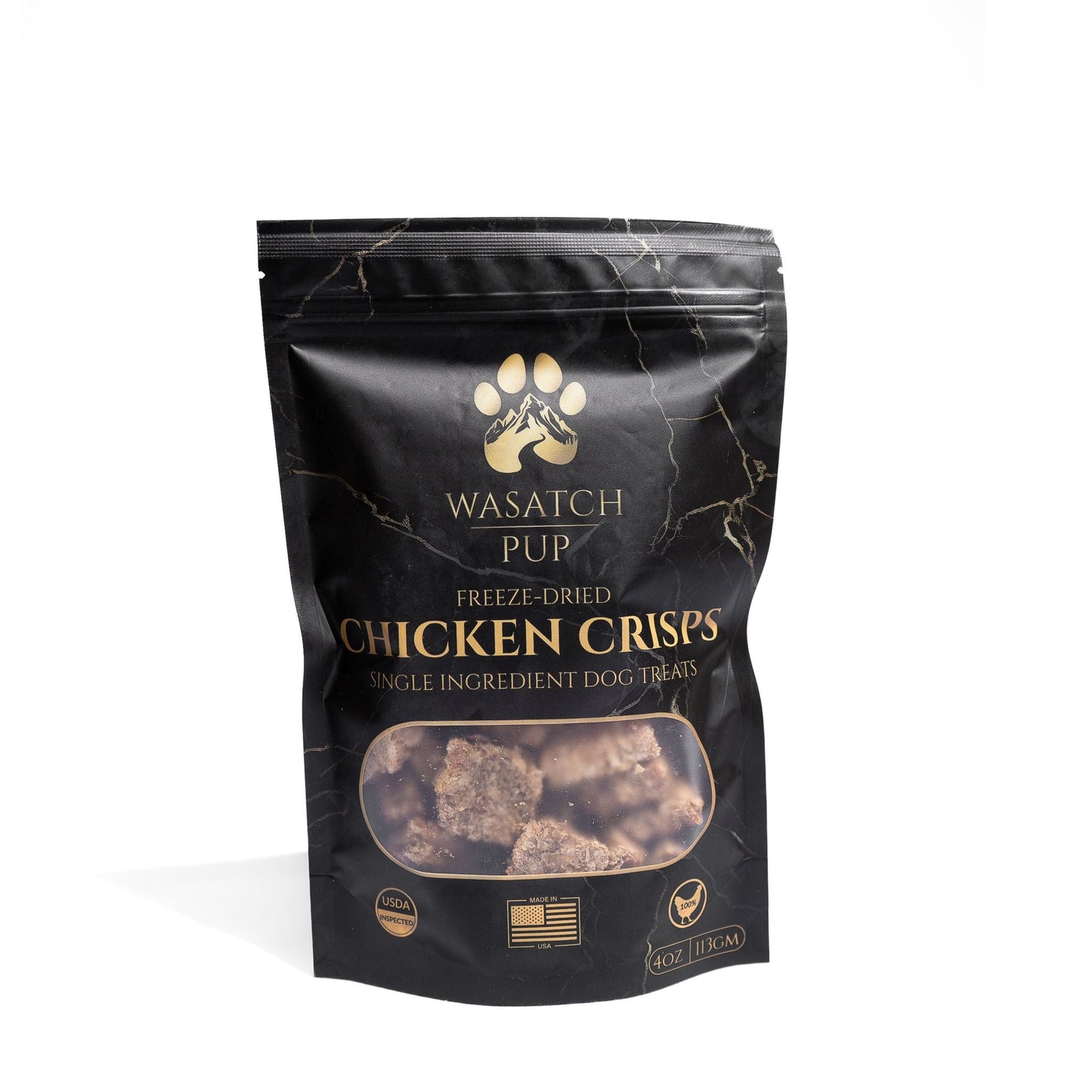 Freeze - Dried Chicken Crisps | Single Ingredient Dog Treats - Wasatch Pup